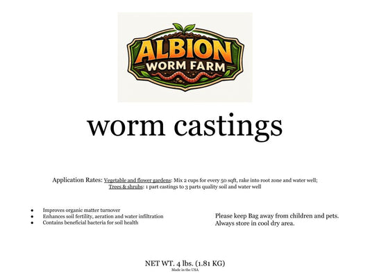 Albion Worm Farm Worm Castings (4 lbs)